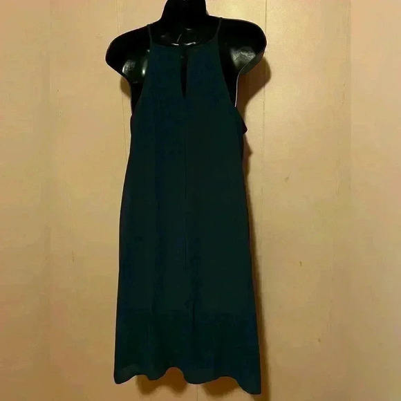 Maurice's Women's Sz S Forest Green Midi Spaghetti Strap Dress Fully Lined - Picture 2 of 7